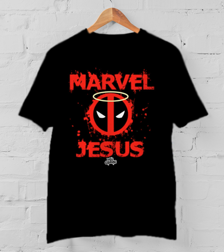 Marvel Deadpool Jesus Superhero Comic Book Halo T-Shirt