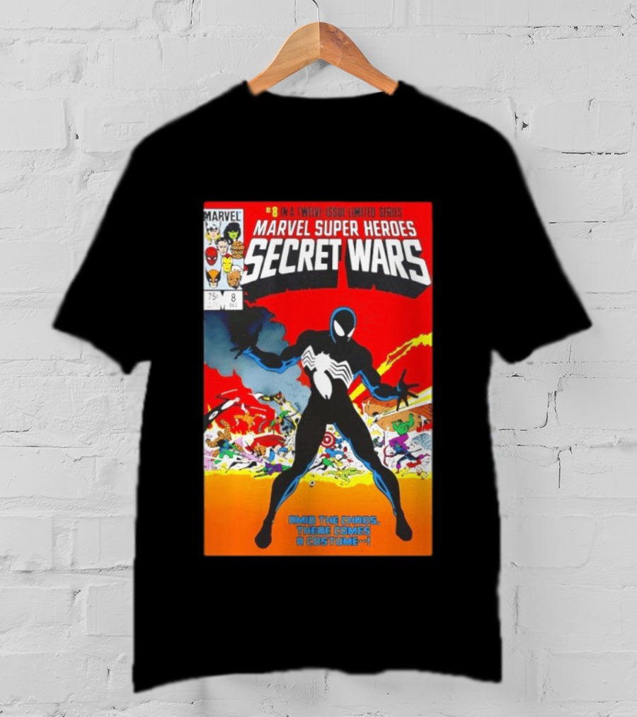 Marvel Super Heroes Secret Wars Number 8 Black Costume Amid The Chaos There Comes A Costume T-Shirt