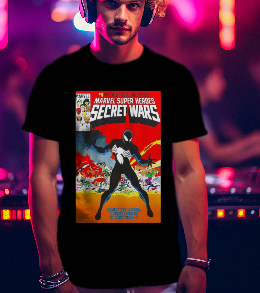 Marvel Super Heroes Secret Wars Number 8 Black Costume Amid The Chaos There Comes A Costume T-Shirt