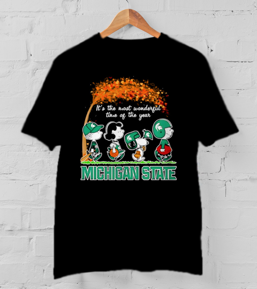 Michigan State Peanuts It's The Most Wonderful Time Of The Year Halloween 2026 T-Shirt