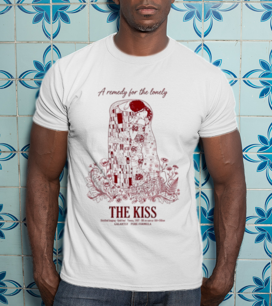 A Remedy For The Lonely The Kiss Embrace With Floral T-Shirt