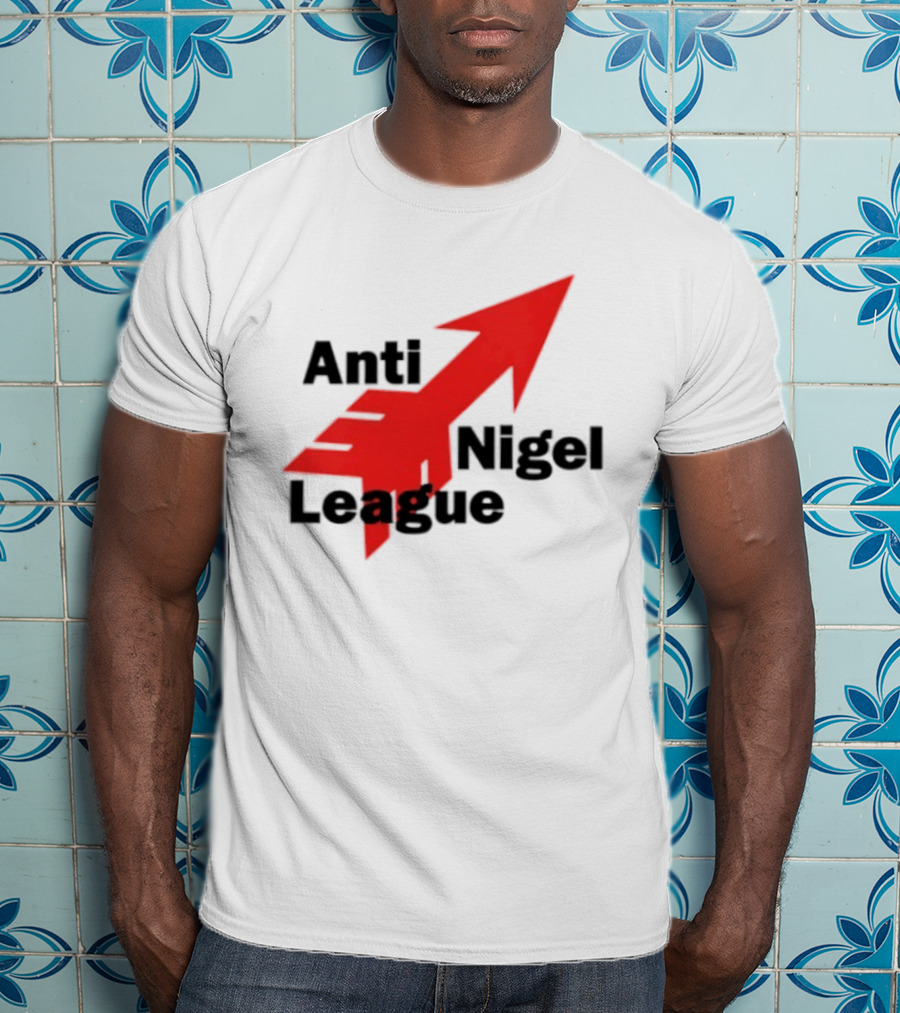 Anti Nigel League Arrow Text Gildan T-Shirt