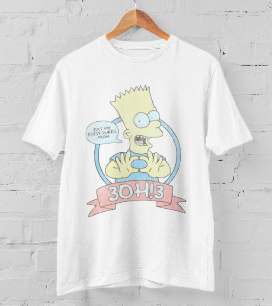 Bart Simpson Eat My Daisy Dukes Man 3OH!3 Collaboration T-Shirt
