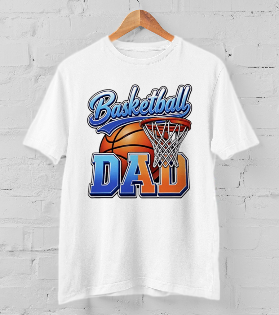 Basketball Dad Father Hoops Sports Fan Basketball Gift Dad T-Shirt