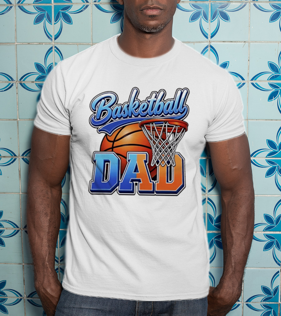 Basketball Dad Father Hoops Sports Fan Basketball Gift Dad T-Shirt