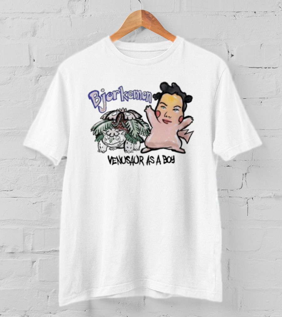 Bjorkemon Venusaur As A Boy Bootleg Bjork Pokemon T-Shirt