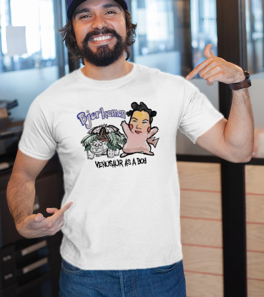 Bjorkemon Venusaur As A Boy Bootleg Bjork Pokemon T-Shirt