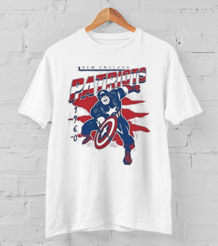 New England Patriots Captain America 2026 T-Shirt