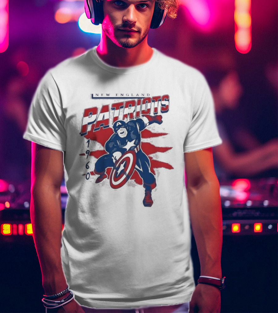 New England Patriots Captain America 2026 T-Shirt
