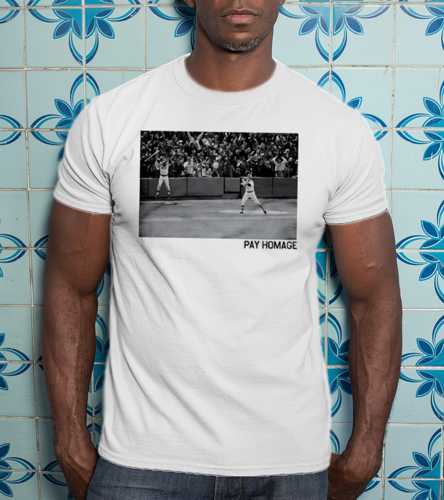 Carlton Fisk Boston Red Sox Baseball Pay Homage Moment Iconic Celebration T-Shirt