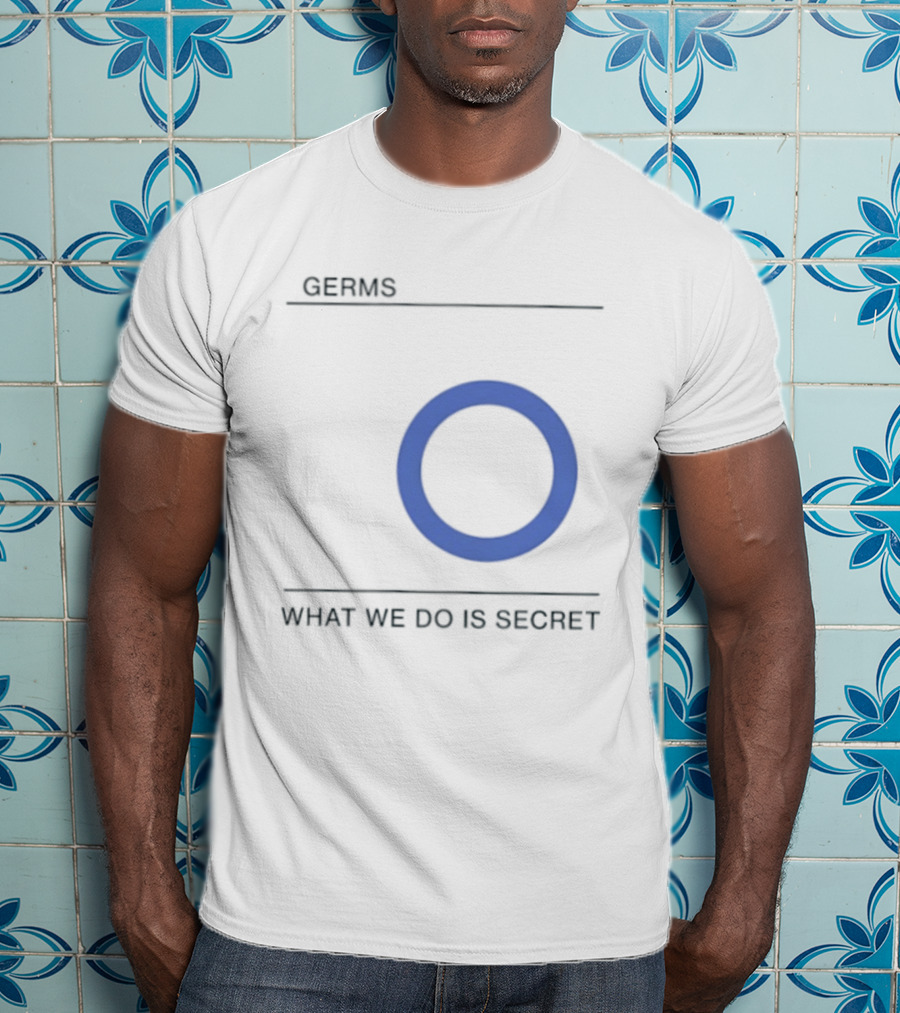 Germs What We Do Is Secret Punk Rock Blue Circle Icon Darby Crash T-Shirt