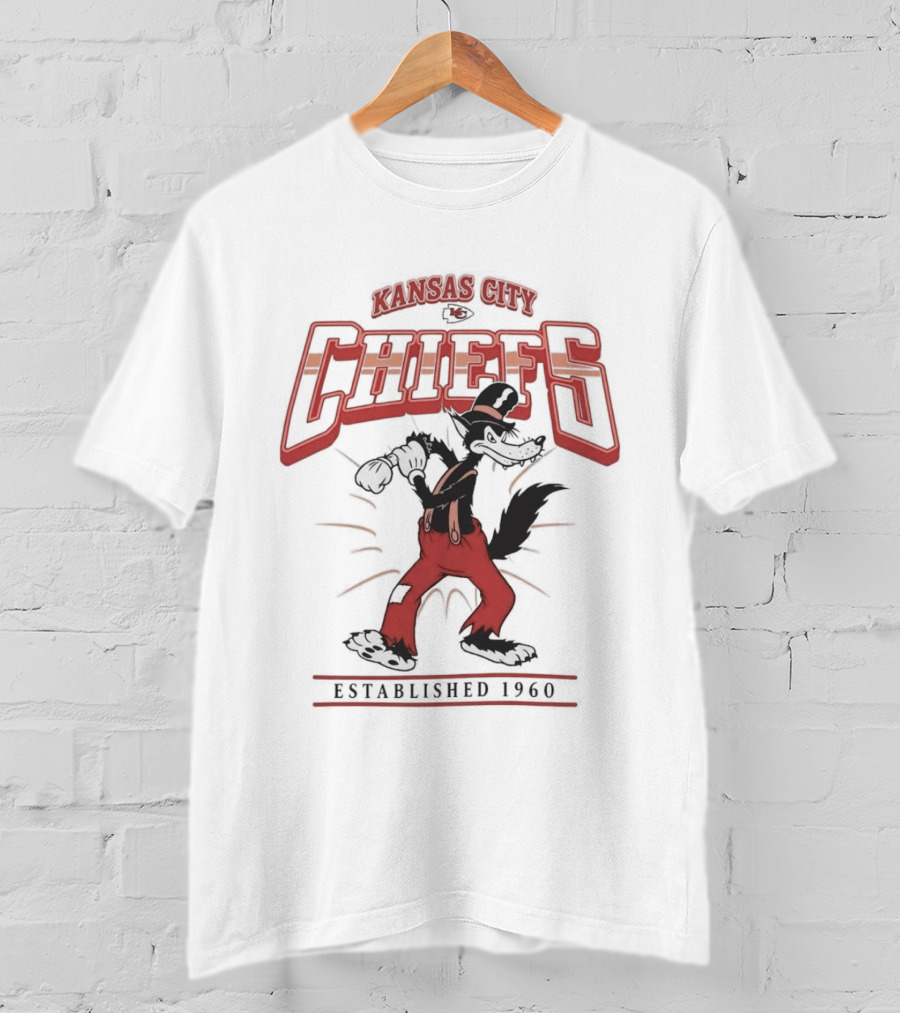 Kansas City Chiefs Big Bad Wolf Established 1960 T-Shirt