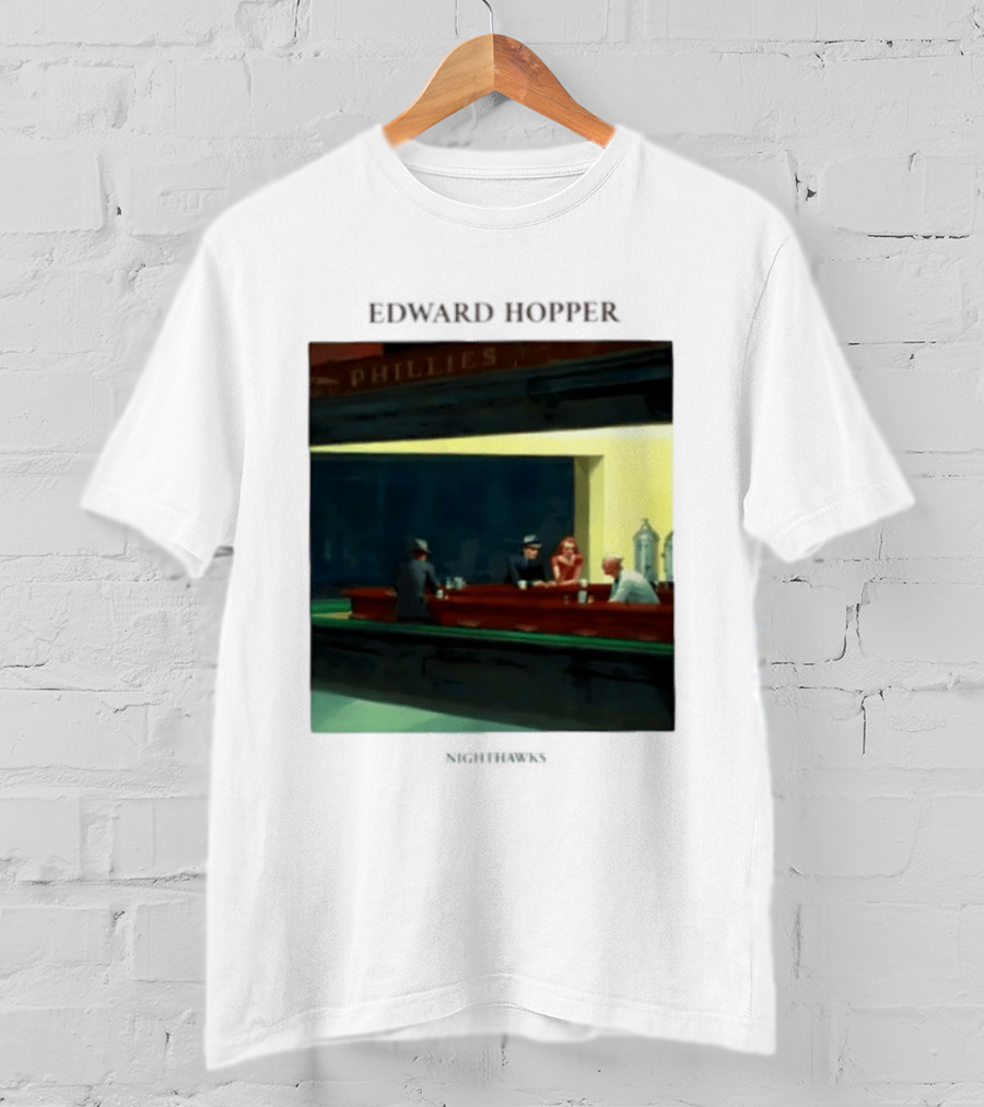 Edward Hopper Nighthawks Phillies Painting T-Shirt