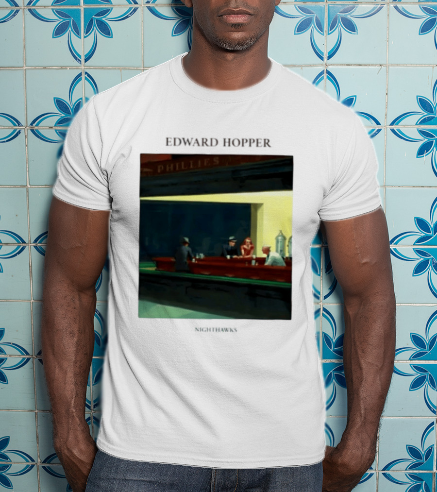 Edward Hopper Nighthawks Phillies Painting T-Shirt