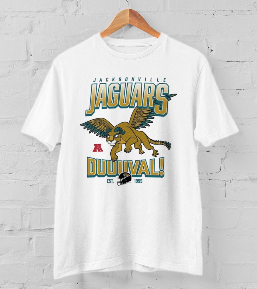 Jacksonville Jaguars Duval Flying Creature Est 1995 T-Shirt