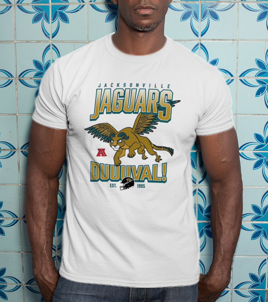 Jacksonville Jaguars Duval Flying Creature Est 1995 T-Shirt