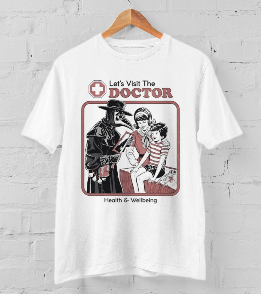 Let's Visit The Doctor Health And Wellbeing Vintage Medical Scene T-Shirt