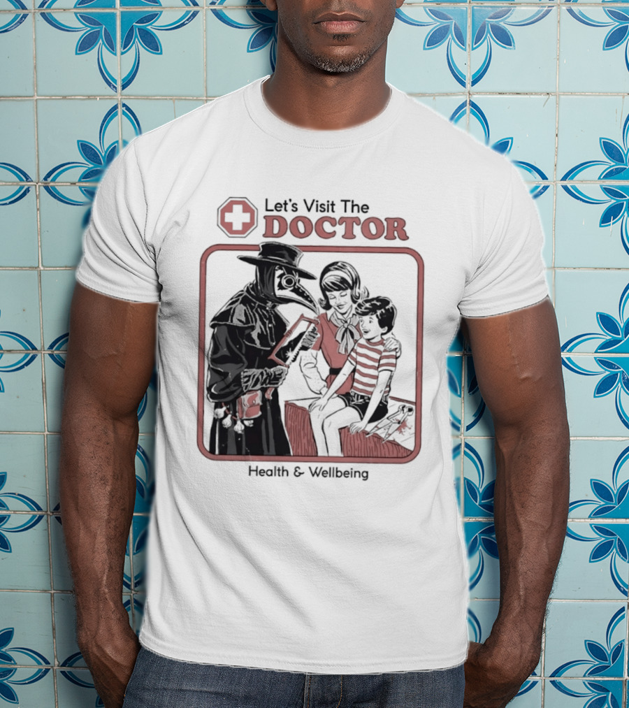 Let's Visit The Doctor Health And Wellbeing Vintage Medical Scene T-Shirt