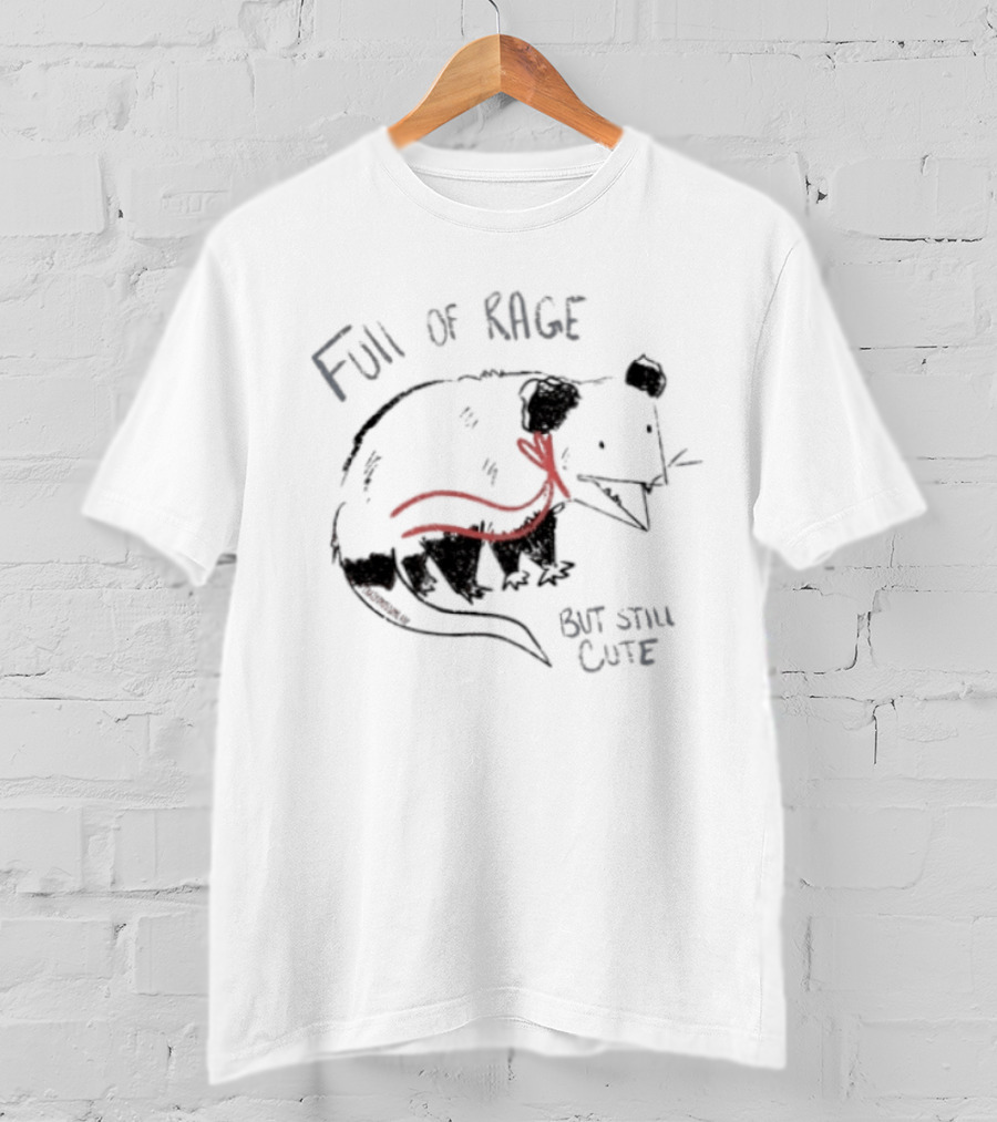Full Of Rage But Still Cute Opossum With Red Scarf T-Shirt