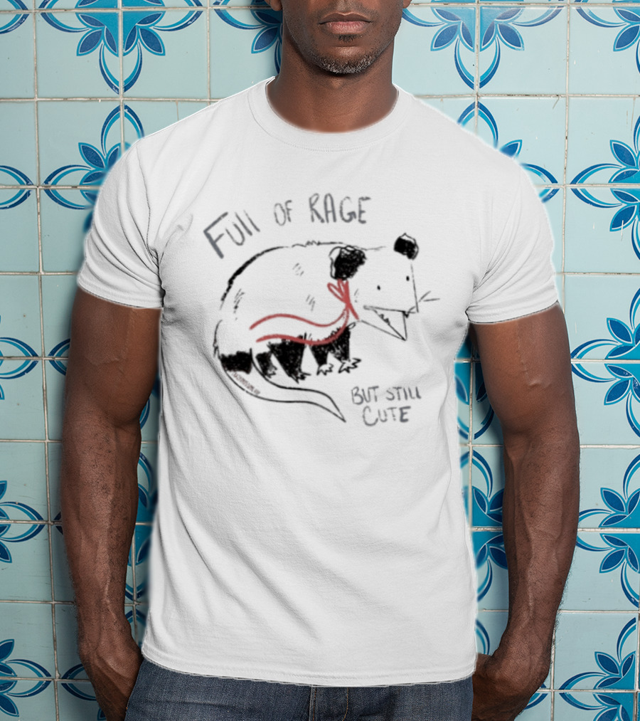 Full Of Rage But Still Cute Opossum With Red Scarf T-Shirt