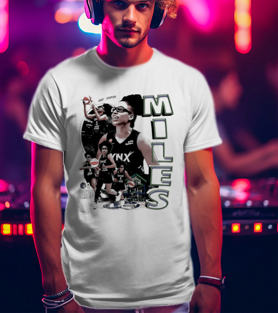 WNBA Olivia Miles Minnesota Lynx 2026 Basketball Collage T-Shirt