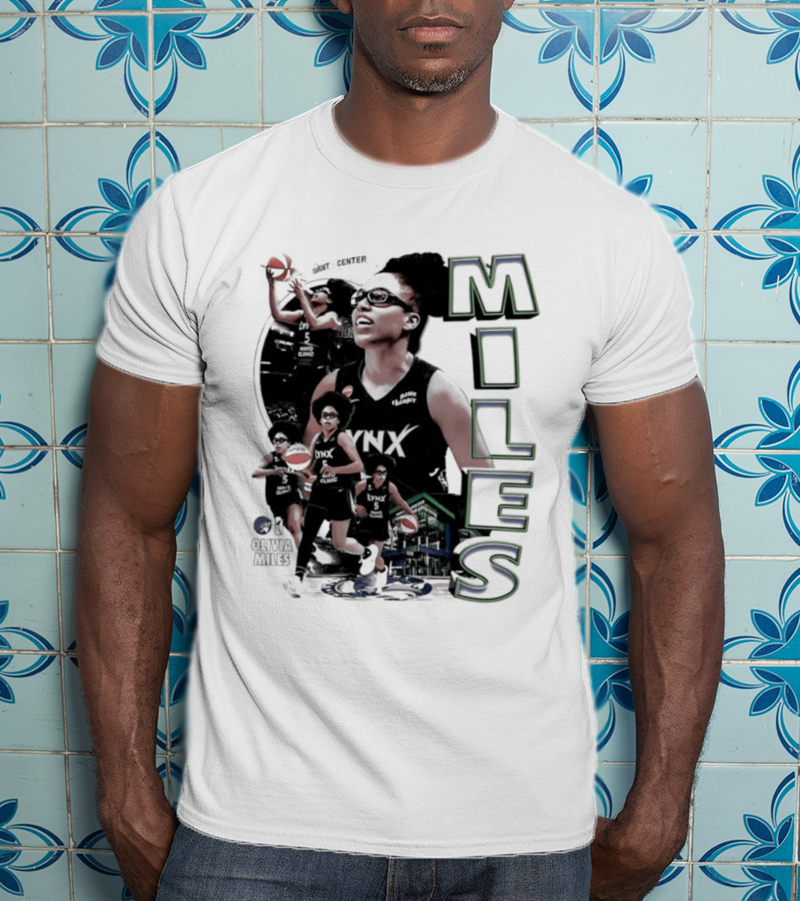 WNBA Olivia Miles Minnesota Lynx 2026 Basketball Collage T-Shirt