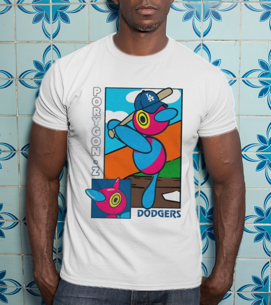 Porygon Z Los Angeles Dodgers Baseball Pokémon T-Shirt