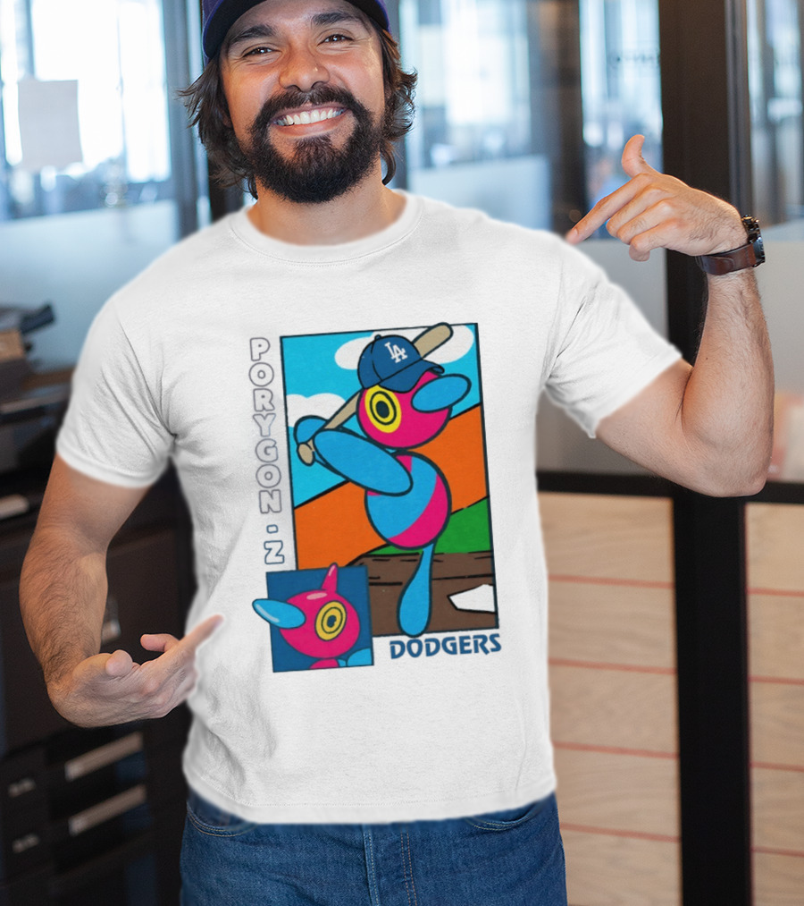 Porygon Z Los Angeles Dodgers Baseball Pokémon T-Shirt
