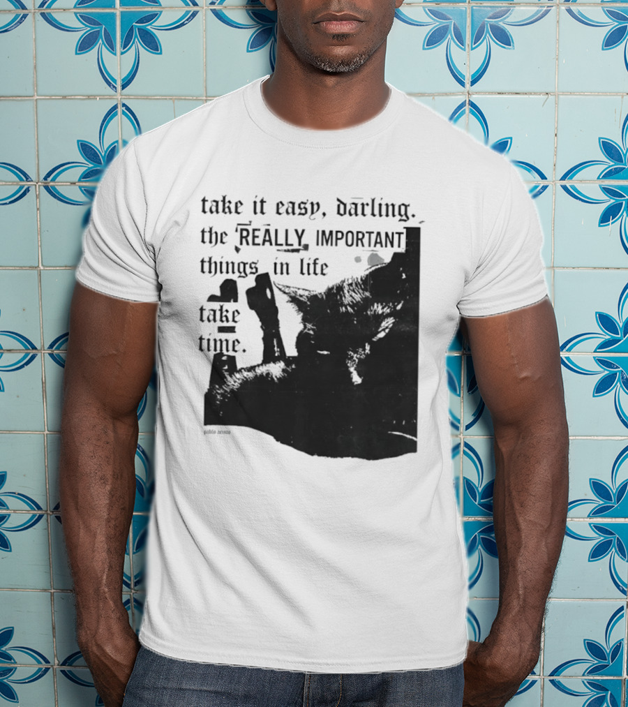 Take It Easy Darling The Really Important Things In Life Take Time T-Shirt