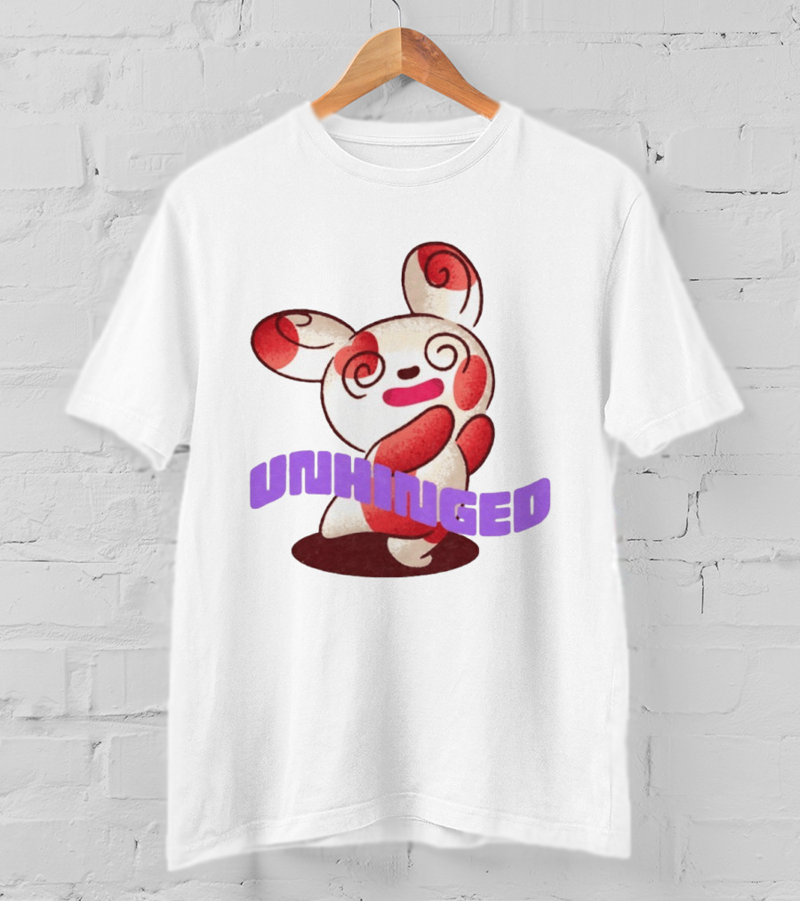 Spinda Unhinged Bunny Rabbit Cartoon Spiral Eyes T-Shirt