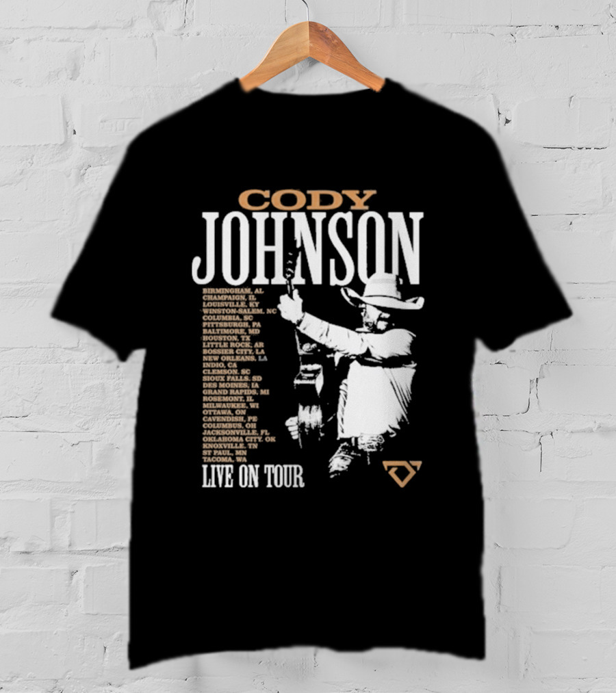 Cody Johnson 2026 Tour Live On Tour Dates And Cities With Cowboy T-Shirt