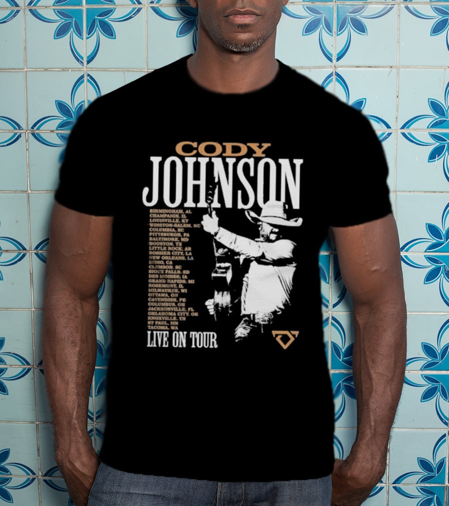 Cody Johnson 2026 Tour Live On Tour Dates And Cities With Cowboy T-Shirt
