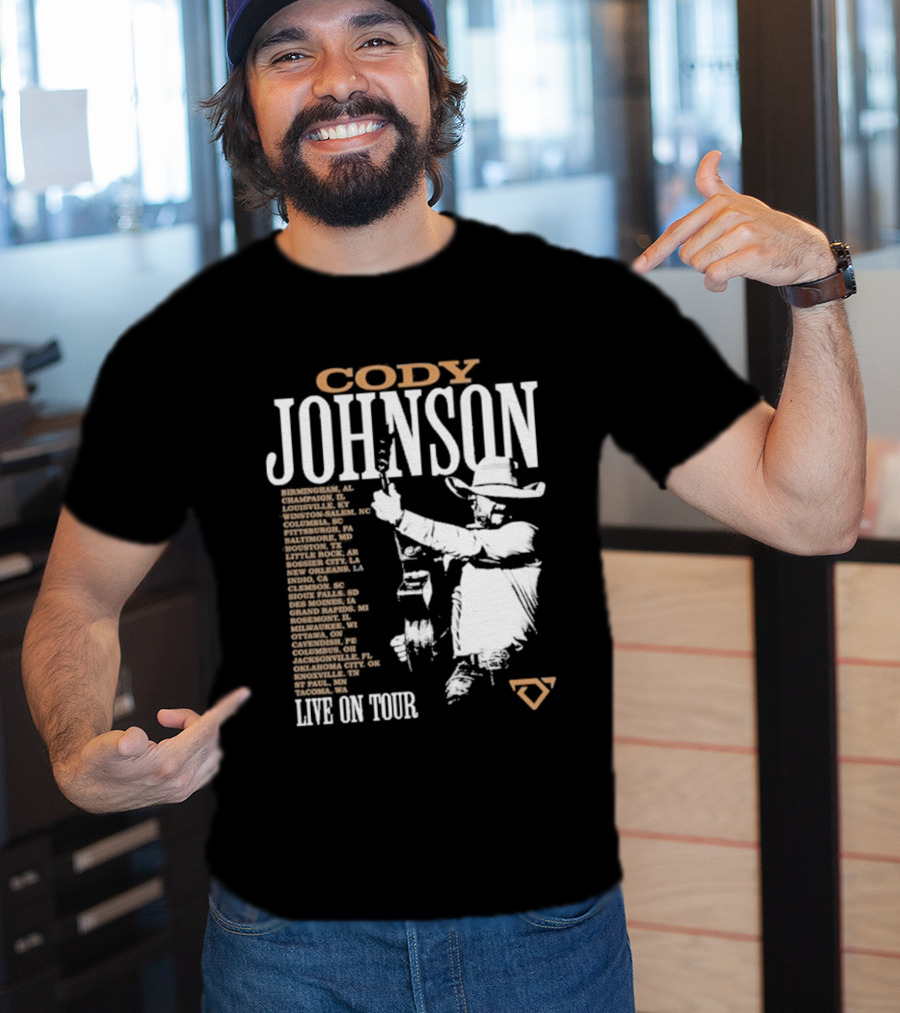 Cody Johnson 2026 Tour Live On Tour Dates And Cities With Cowboy T-Shirt