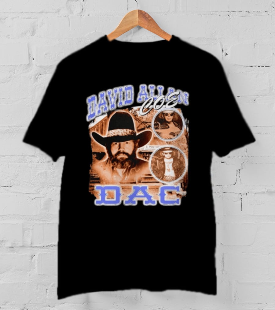 David Allan Coe DAC Cowboy Hat Sunglasses Collage T-Shirt