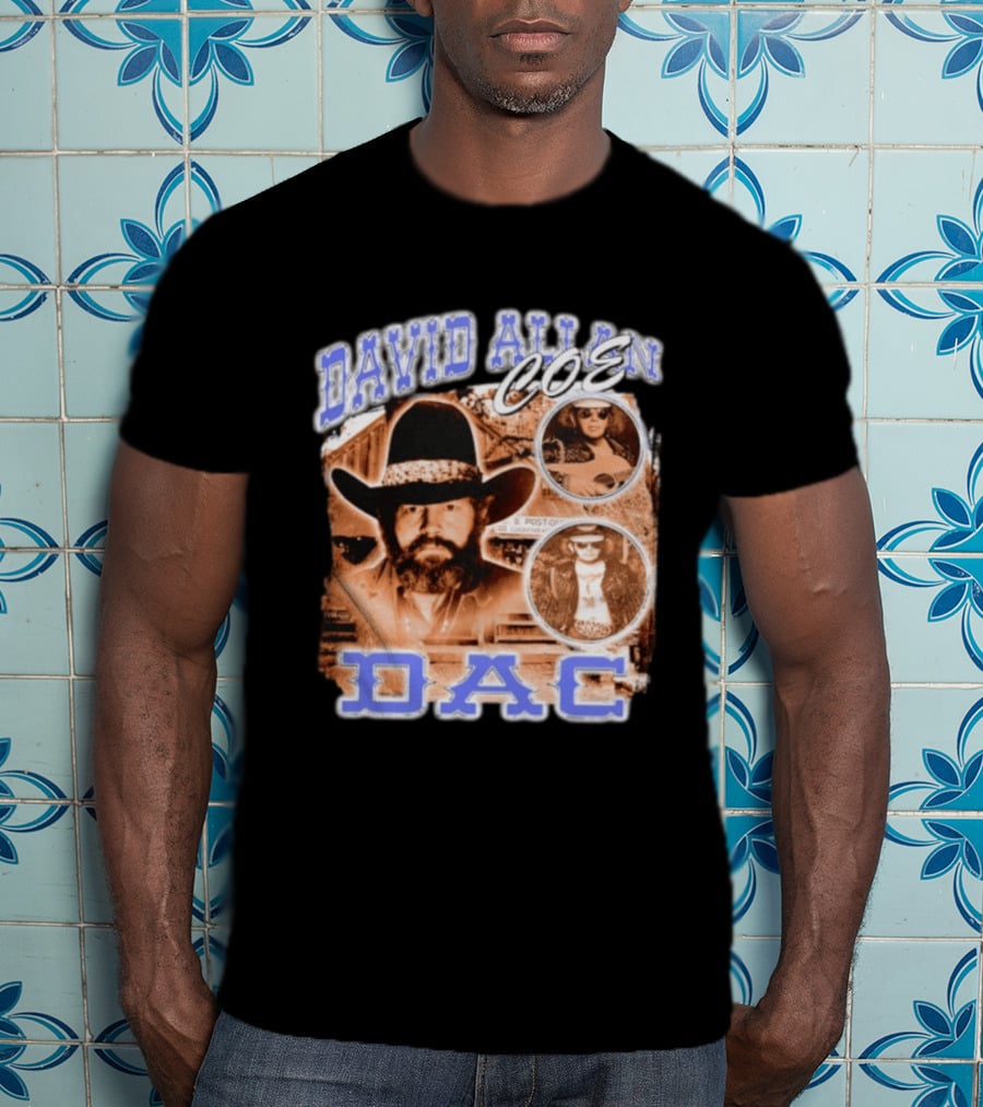 David Allan Coe DAC Cowboy Hat Sunglasses Collage T-Shirt