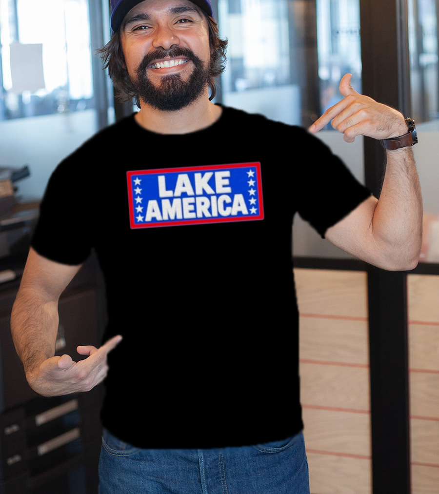Lake America Patriotic Stars Political T-Shirt