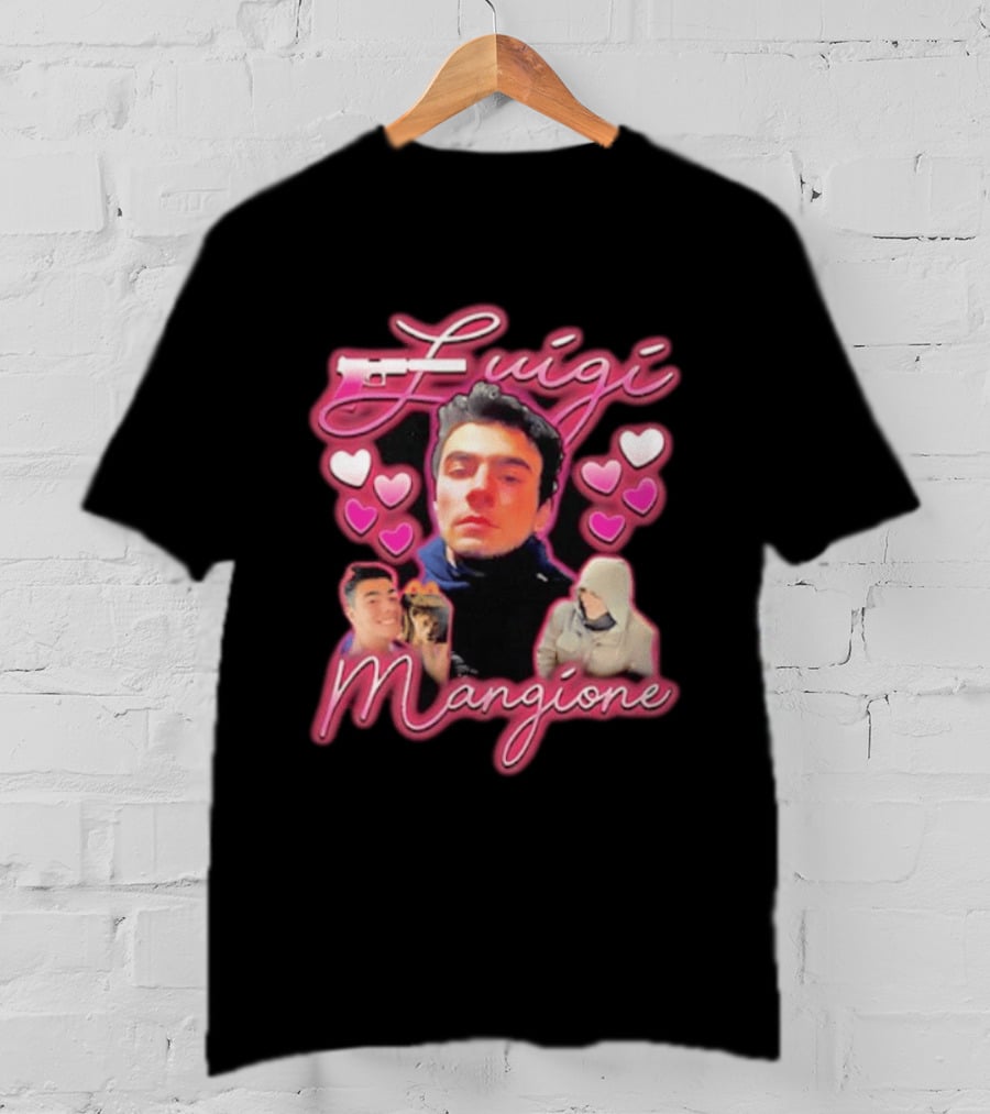 Luigi Mangione Hearts And Gun T-Shirt