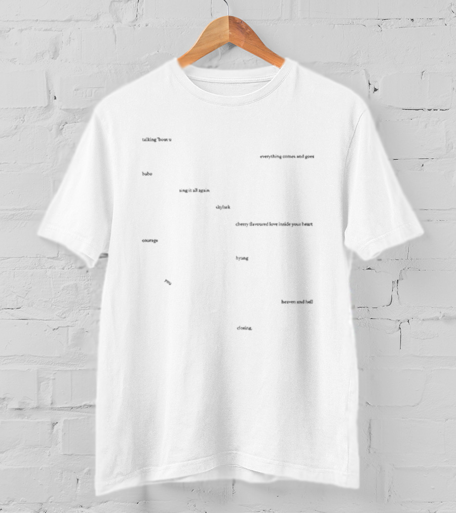 Wave To Earth Bad Piece Tracks Anywhere Apartment Light Love Chair Piece Village Marie Plus Forty Records T-Shirt