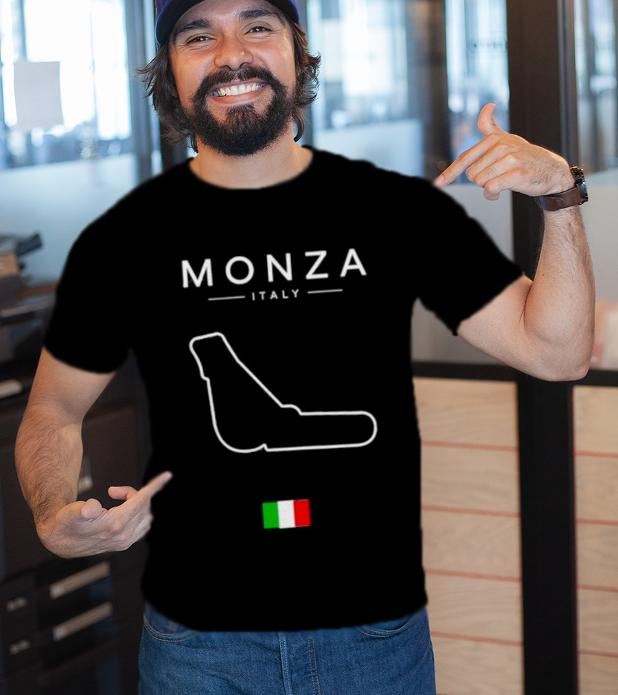 Monza Italy Temple Of Speed Circuit Italia Flag Racing T-Shirt