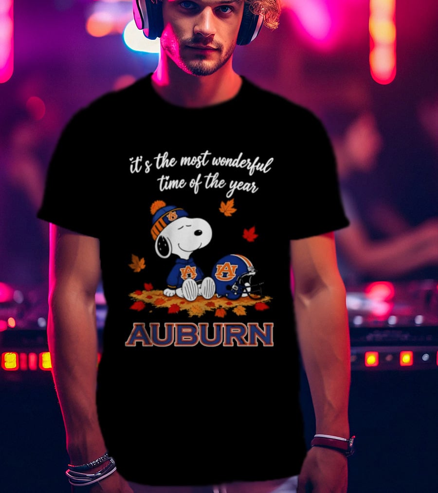 Auburn Tigers Snoopy It's The Most Wonderful Time Of The Year Halloween 2026 T-Shirt