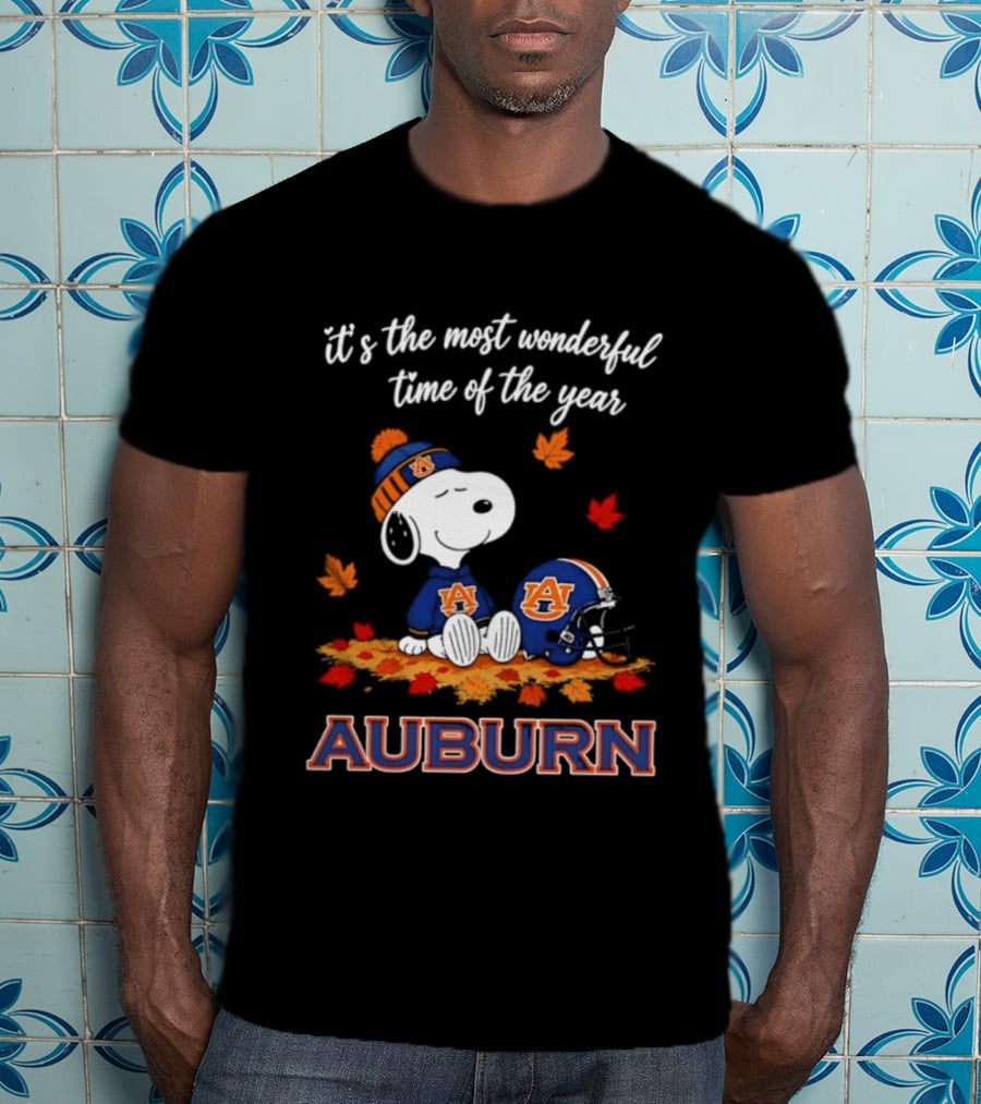 Auburn Tigers Snoopy It's The Most Wonderful Time Of The Year Halloween 2026 T-Shirt