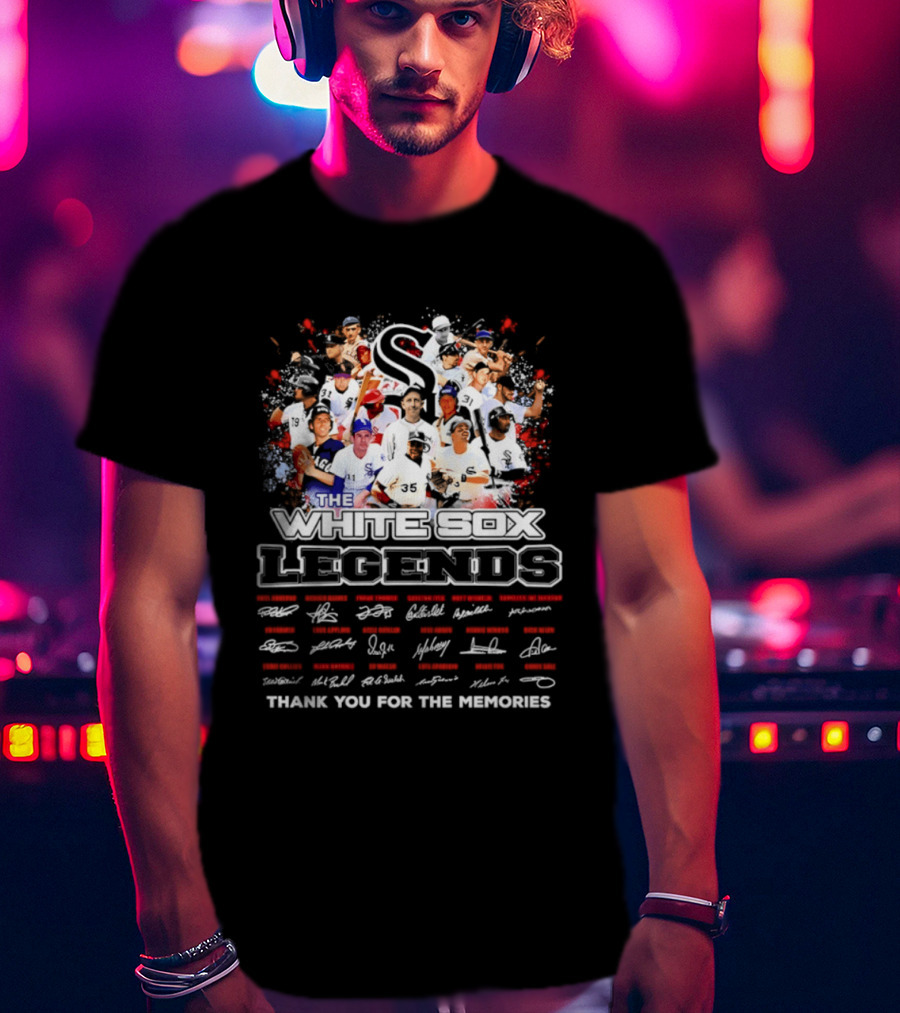 The Chicago White Sox Legends Thank You For The Memories Signatures T-Shirt