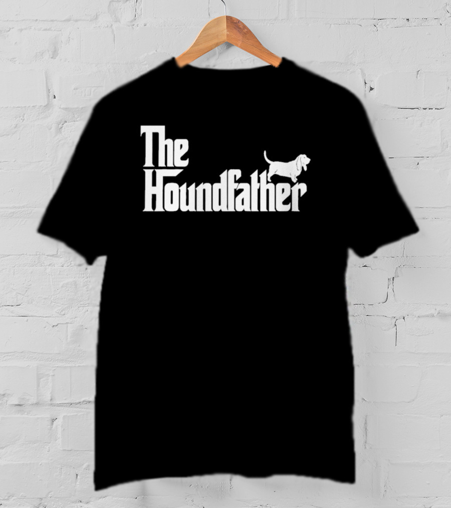 The Houndfather Basset Hound Iconic Movie Font T-Shirt