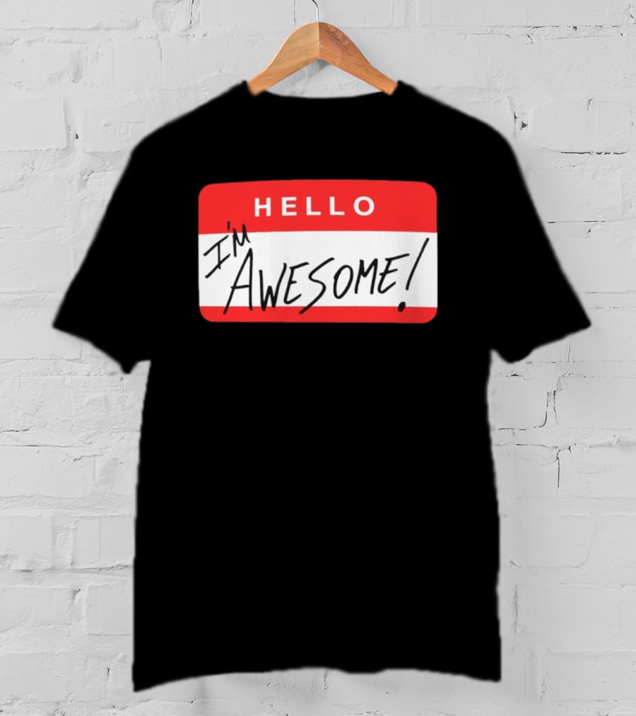 The Miz WWE Hello I'm Awesome Badge Стicker T-Shirt