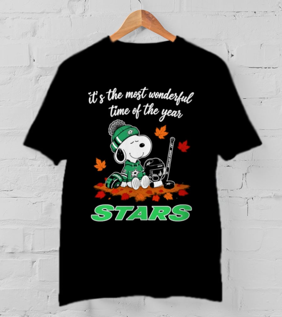 It's The Most Wonderful Time Of The Year Dallas Stars Snoopy Halloween 2026 T-Shirt