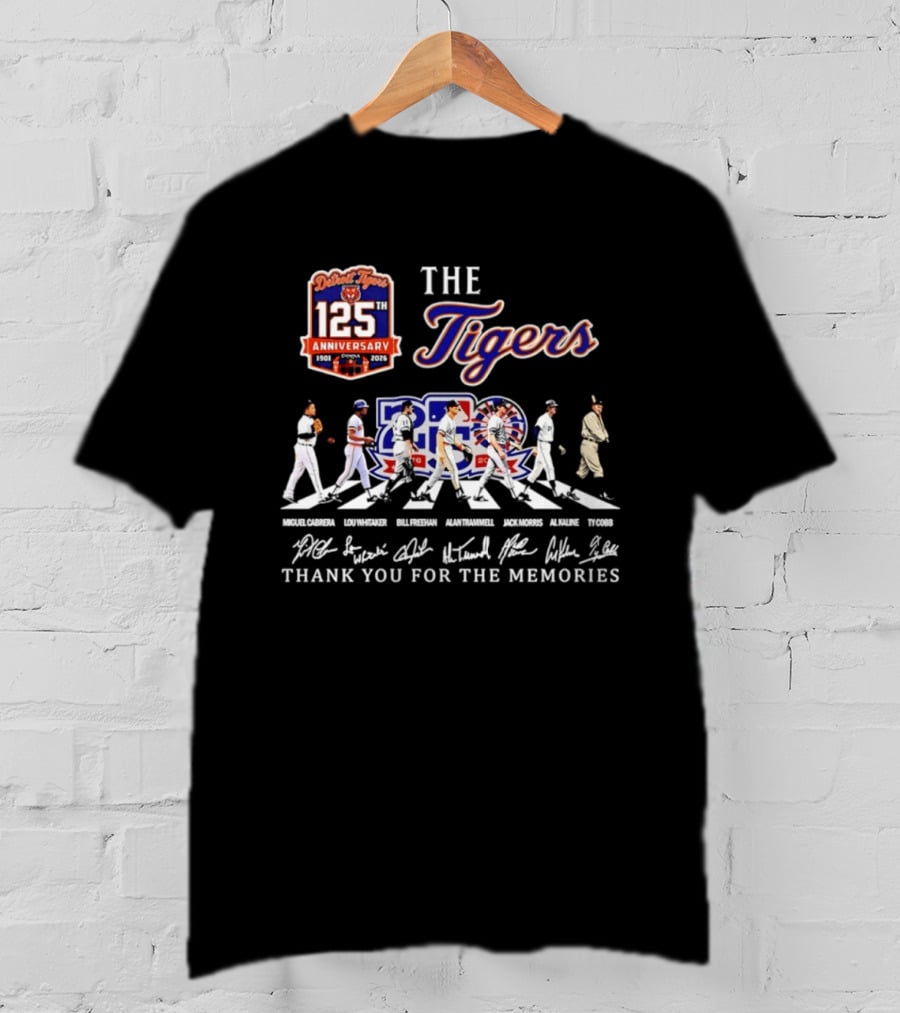 Detroit Tigers 125th Anniversary The Tigers 2026 MLB Season Thank You For The Memories T-Shirt