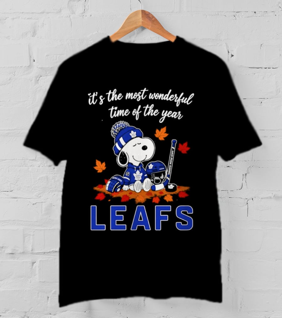 Toronto Maple Leafs Snoopy Halloween 2026 It's The Most Wonderful Time Of The Year Leafs T-Shirt