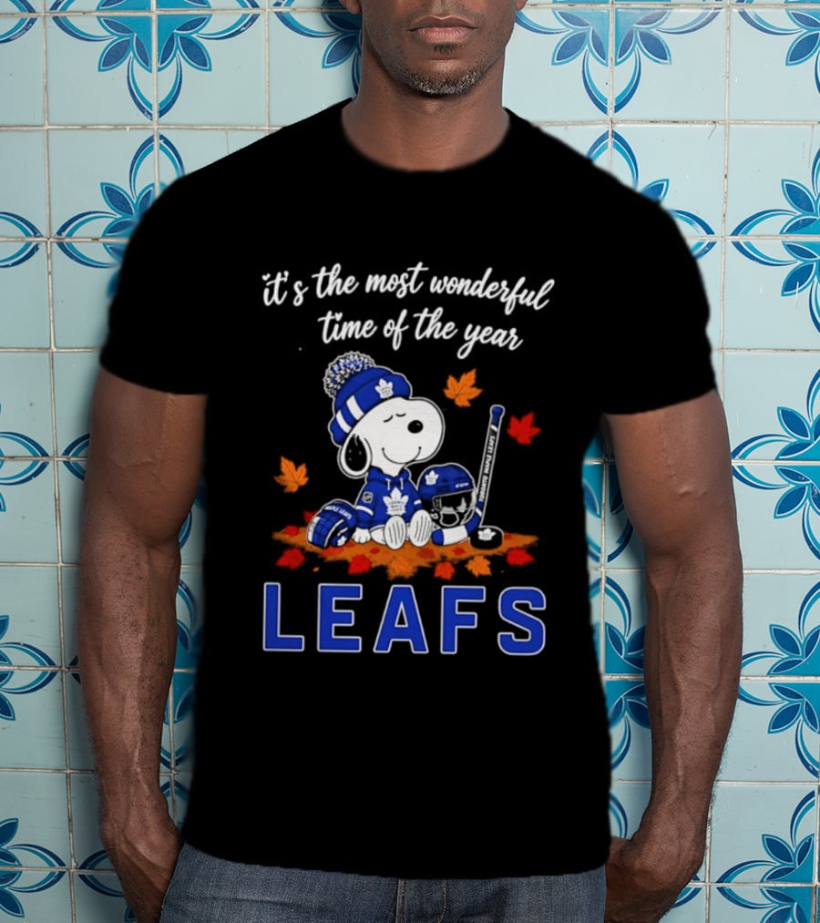 Toronto Maple Leafs Snoopy Halloween 2026 It's The Most Wonderful Time Of The Year Leafs T-Shirt