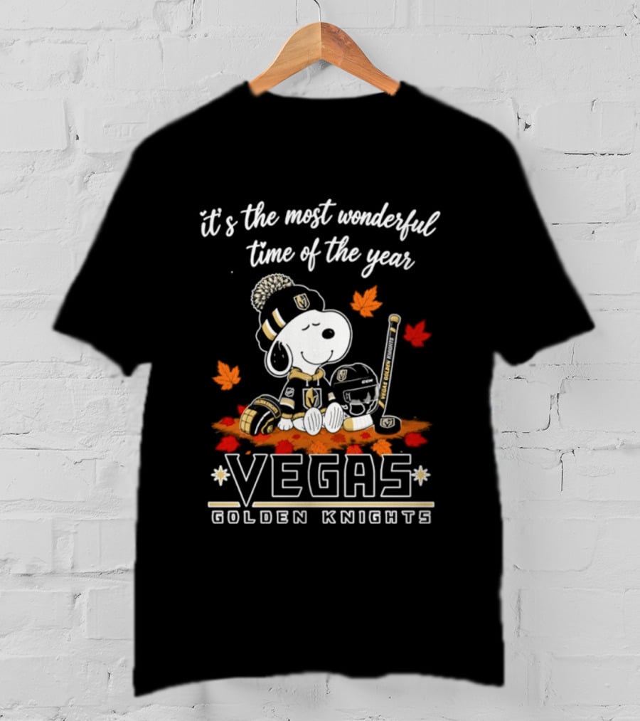 Vegas Golden Knights Snoopy Autumn 2026 It's The Most Wonderful Time Of The Year T-Shirt
