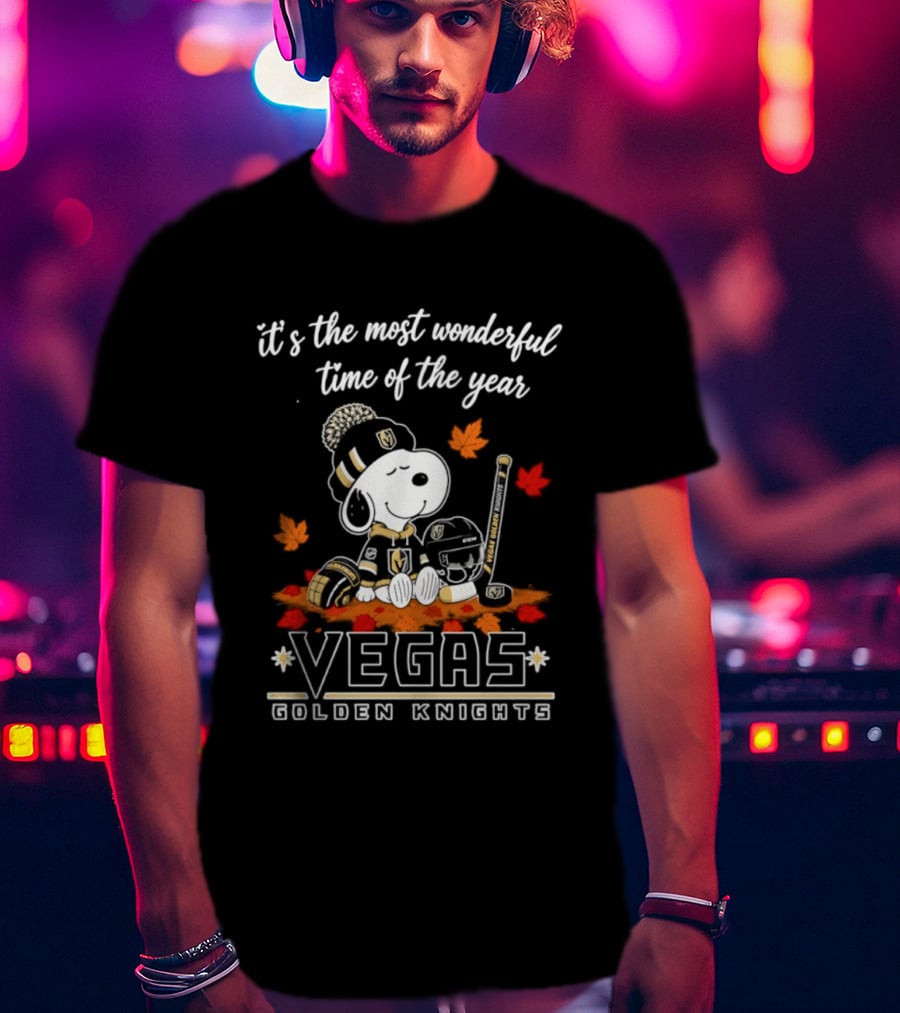 Vegas Golden Knights Snoopy Autumn 2026 It's The Most Wonderful Time Of The Year T-Shirt